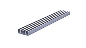 Aluminium-Mehrfach-Nutenleiste, Zeilenabstand 12 mm – 4 Zeilen